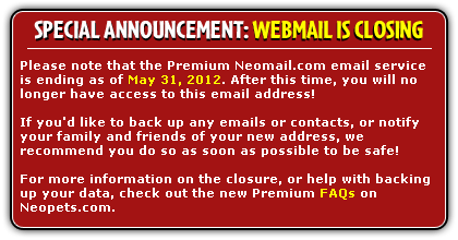 Neopets webmail closing
